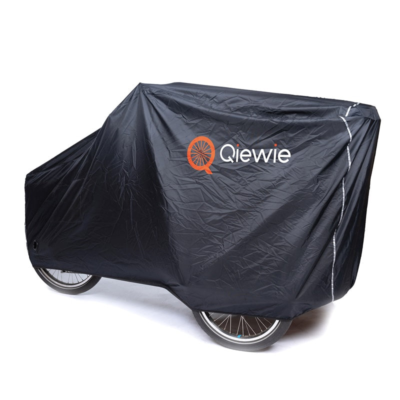 Qiewie Housse de vélo cargo Superior - convient au Babboe Curve Vogue Carry 3 | Noir